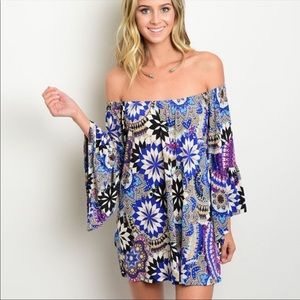 Hippy off the shoulder dress